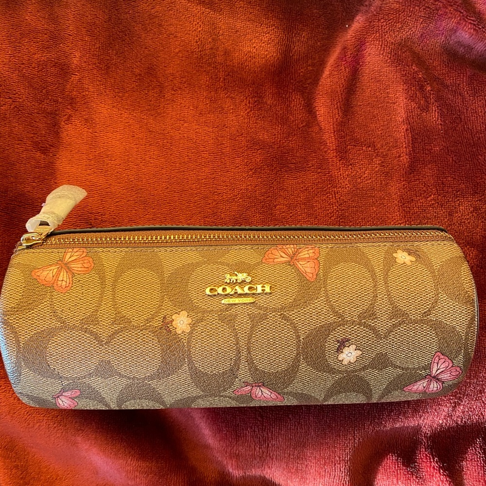 Coach signature butterfly make-up case